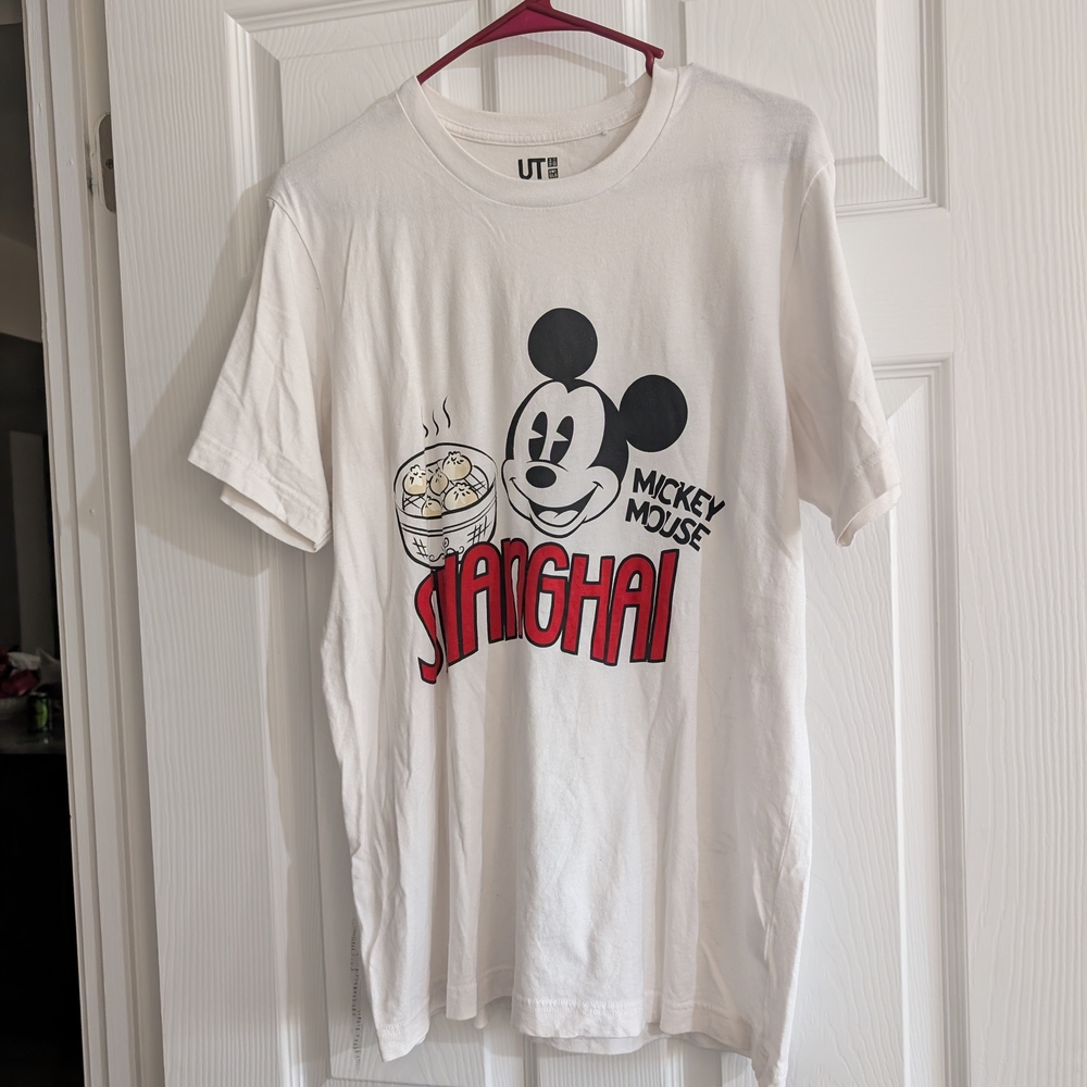Uniqlo Mickey Mouse Shanghai T-Shirt - White and Red